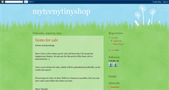 Desktop Screenshot of myteenytinyshop.blogspot.com