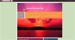 Desktop Screenshot of morningsonrise.blogspot.com