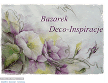 Tablet Screenshot of bazarek-deco-inspiracje.blogspot.com