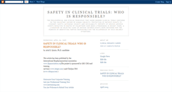 Desktop Screenshot of clinicaltrialssafety.blogspot.com