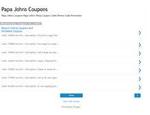 Tablet Screenshot of papa-johns-coupons.blogspot.com