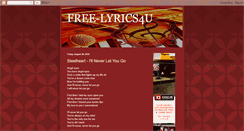 Desktop Screenshot of free-lyrics4u.blogspot.com