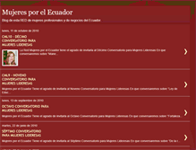 Tablet Screenshot of mujeresporelecuador.blogspot.com