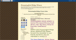 Desktop Screenshot of hummingbirdridgewinery.blogspot.com