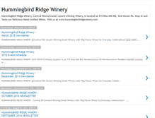 Tablet Screenshot of hummingbirdridgewinery.blogspot.com