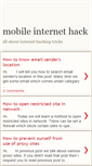 Mobile Screenshot of mobileinternethack.blogspot.com