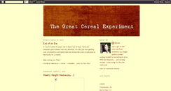 Desktop Screenshot of 30daysofcereal.blogspot.com