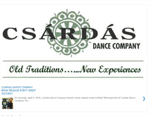 Tablet Screenshot of csardasdancecompany.blogspot.com