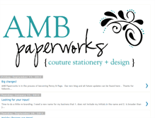 Tablet Screenshot of ambpaperworks.blogspot.com