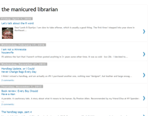 Tablet Screenshot of manicuredlibrarian.blogspot.com