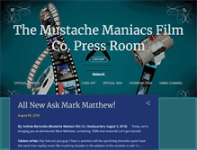 Tablet Screenshot of mustachemaniacpressroom.blogspot.com