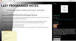 Desktop Screenshot of lazycodeprogrammer.blogspot.com