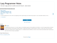 Tablet Screenshot of lazycodeprogrammer.blogspot.com