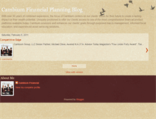 Tablet Screenshot of cambium-financial.blogspot.com