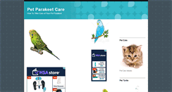 Desktop Screenshot of petparakeetcare.blogspot.com