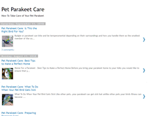 Tablet Screenshot of petparakeetcare.blogspot.com