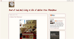 Desktop Screenshot of glutenfreebowlofsoul.blogspot.com