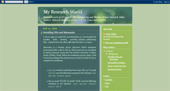 Desktop Screenshot of myresearchworld.blogspot.com