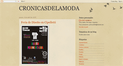 Desktop Screenshot of cronicasdelamoda.blogspot.com