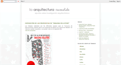 Desktop Screenshot of laarquitecturaescondida.blogspot.com
