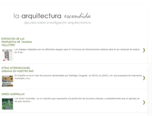 Tablet Screenshot of laarquitecturaescondida.blogspot.com