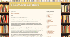 Desktop Screenshot of belajarquranhadis.blogspot.com