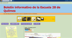 Desktop Screenshot of escuela28quilmes.blogspot.com