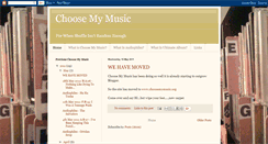 Desktop Screenshot of choosemymusic.blogspot.com