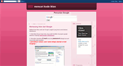 Desktop Screenshot of mencarikodeiklan.blogspot.com
