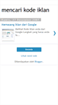 Mobile Screenshot of mencarikodeiklan.blogspot.com