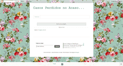 Desktop Screenshot of casosperdidosnoacaso.blogspot.com