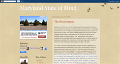 Desktop Screenshot of marylandstateofmind.blogspot.com