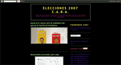 Desktop Screenshot of elecciones2007caba.blogspot.com