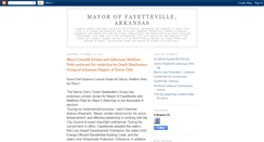 Desktop Screenshot of mayoroffayettevillear.blogspot.com