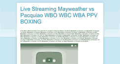 Desktop Screenshot of mayweather-vs-pacquiao-live-boxing-wb.blogspot.com