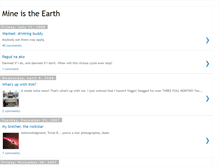 Tablet Screenshot of mineistheearth.blogspot.com