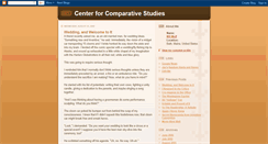 Desktop Screenshot of centerforcomparativestudies.blogspot.com