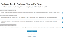 Tablet Screenshot of garbagetrucksforsale.blogspot.com