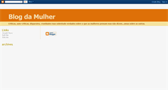 Desktop Screenshot of blogdamulher.blogspot.com