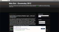 Desktop Screenshot of doomsday2012webbot.blogspot.com