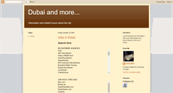 Desktop Screenshot of dubai-and-more.blogspot.com