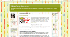 Desktop Screenshot of miscshortcuts.blogspot.com