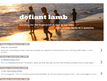 Tablet Screenshot of defiantlamb.blogspot.com