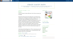 Desktop Screenshot of crazylaceydays.blogspot.com
