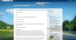 Desktop Screenshot of longevitynutrition.blogspot.com