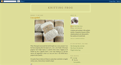 Desktop Screenshot of knittingfrog.blogspot.com