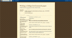 Desktop Screenshot of collegeresearchpaper.blogspot.com