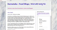 Desktop Screenshot of karnatakafoodblogs.blogspot.com