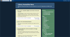 Desktop Screenshot of humanitiesnews.blogspot.com