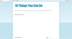 Desktop Screenshot of 10thingsyoucando.blogspot.com